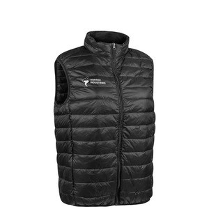 EgotierPro 39564 - Foldable Polyester Vest with Feather Filling CERLER Black