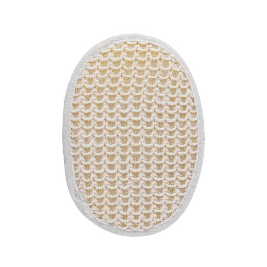 EgotierPro 50680 - Cotton Oval Sponge Scrub with Elastic CRIN