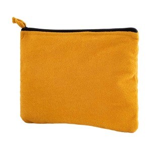 EgotierPro 52018 - Polyester Towel Texture Beauty Case CAICOS Yellow