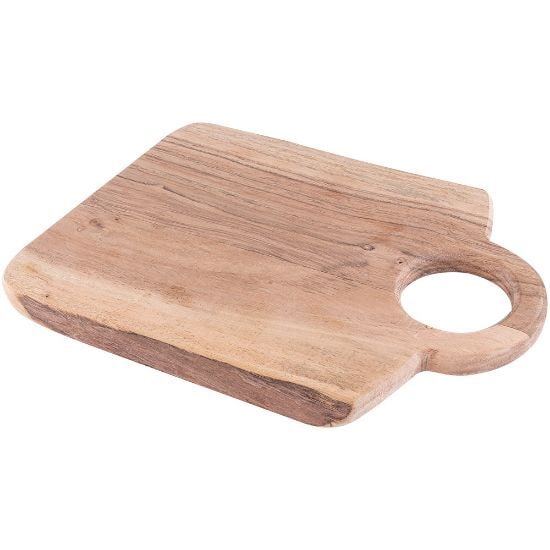 EgotierPro 52556 - Acacia Wood Serving Board with Rounded Edges JAGUAR