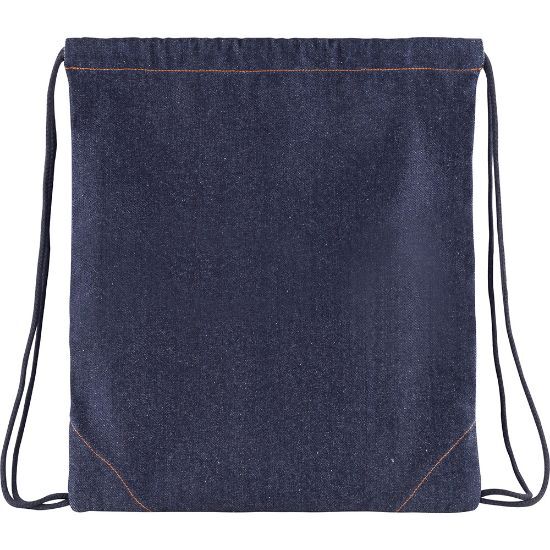 EgotierPro 53005 - Cotton and Recycled Denim Drawstring Backpack NASHVILLE