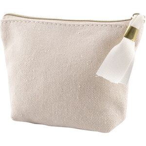 EgotierPro 53023 - Recycled Cotton Purse with Gold Tab ARGENT