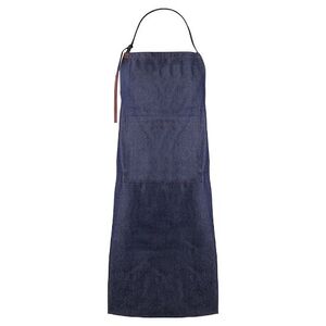 EgotierPro 53020 - Denim Cotton Apron with PU Details NASHVILLE