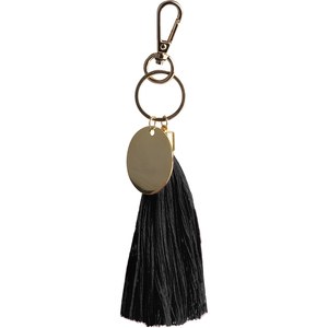 EgotierPro 53026 - Metal Key Ring with Carabiner & Pompom POM-POM