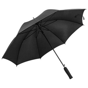 EgotierPro 53535 - Pongee Umbrella with Fiberglass Structure, 105cm RUA Grey