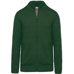 WK. Designed To Work WK959 - Fleece lined cardigan Forest Green