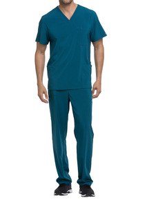 Dickies Medical DKE645 - Men's V-neck top Caribbean Blue