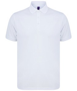 Henbury H465 - Men's recycled polyester polo shirt White