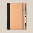 EgotierPro 30108 - A5 Cardboard Notebook with Pen & Elastic RECIKLA